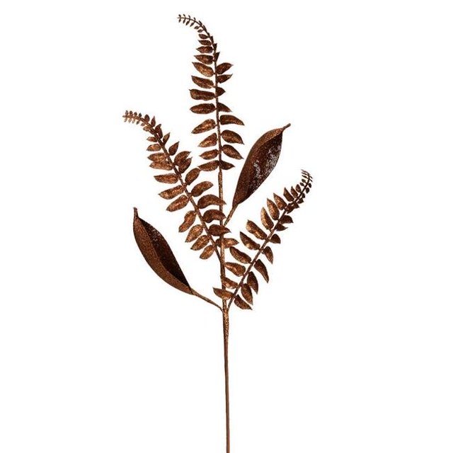 Vickerman QG192276 33 in. Mocha Fern Leaf Spray - 6 per Bag