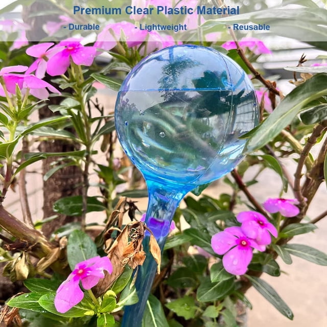 VONKY 5pcs/set Automatic Irrigation Device Plant Helper For Busy Individuals Plant Self Watering Globes PVC Easy To L transparent round 2Set