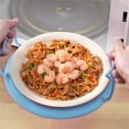 thumbnail image 4 of Ynlkorvg Rack 2 Pack Microwave Folding Tray Microwave Stacker Cooker 2 Tier Microwave Plate Stacker Microwave Heating Layered Tray With Foldable Handles For Bowls Water Cups, 4 of 7