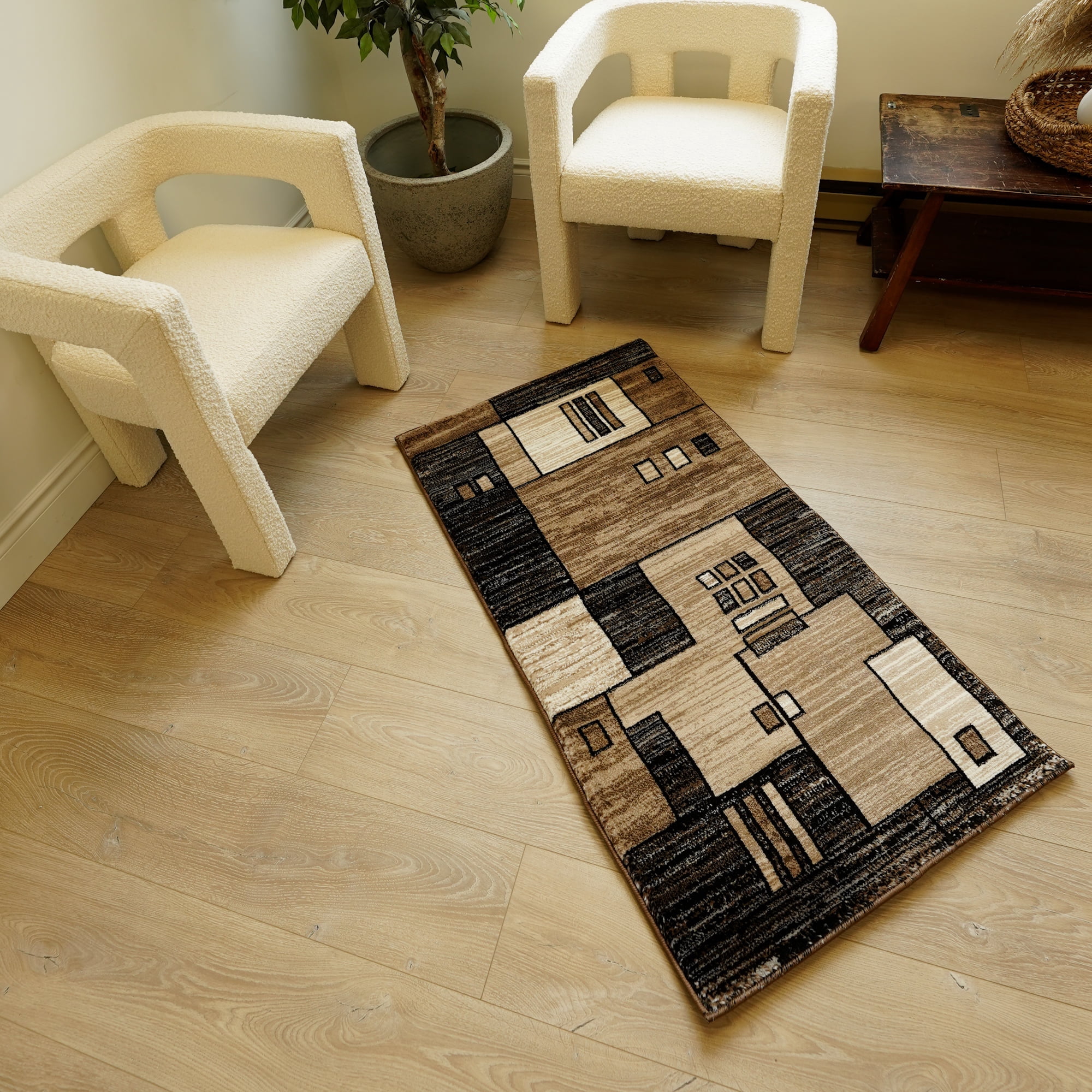 Rug Branch Montage Collection Modern Geometric Runner Area