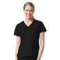 thumbnail image 1 of Core by Maevn Women's Y-Neck Mock Wrap Solid Scrub Top, 1 of 1