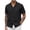 Black, variant on AherBiu Short Sleeve Shirts for Men Linen Cotton T-Shirts Button down Tee Shirts for Men Summer Beach T Shirts