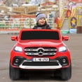 thumbnail image 3 of Costway Licensed Mercedes Benz x Class 12V 2-Seater Kids Ride On Car w/ Trunk Red, 3 of 10