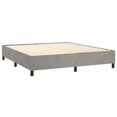 thumbnail image 2 of vidaXL Bed Frame Light Grey 193x203 cm King Velvet, 2 of 5