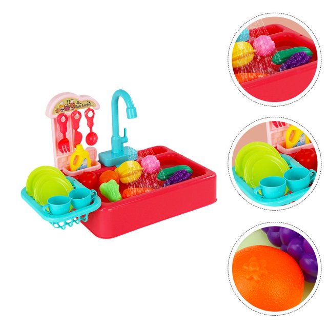 Luxshiny 1 Ensemble d'Appareils de Cuisine Jouet pour Enfants Rouge Plastique Cuisine Simulée Jeu