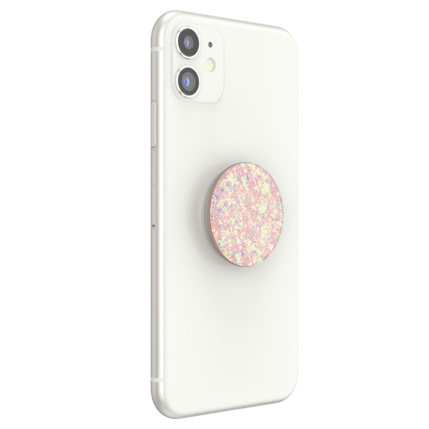 PopSockets PopGrip Iridescent Confetti Rose Magnetic Phone Grip & Stand | Swappable Top, MagSafe Compatible