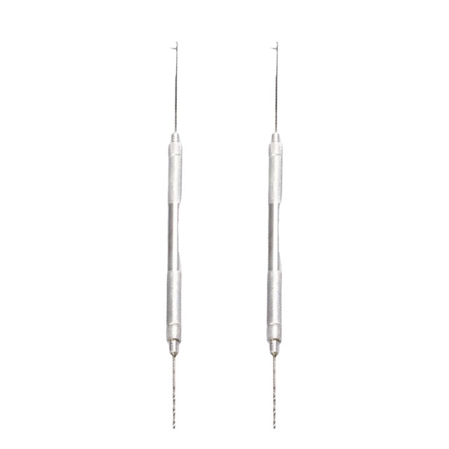 Baohd 2pcs Splicing Tool Set Rotating Rigs Drill Hooks Tool Tools Needle Aluminum Alloy Multi-use Accessories Silver