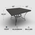 thumbnail image 3 of Four Seasons Courtyard Palermo Slat Top Dining Table with Umbrella Hole, 3 of 5