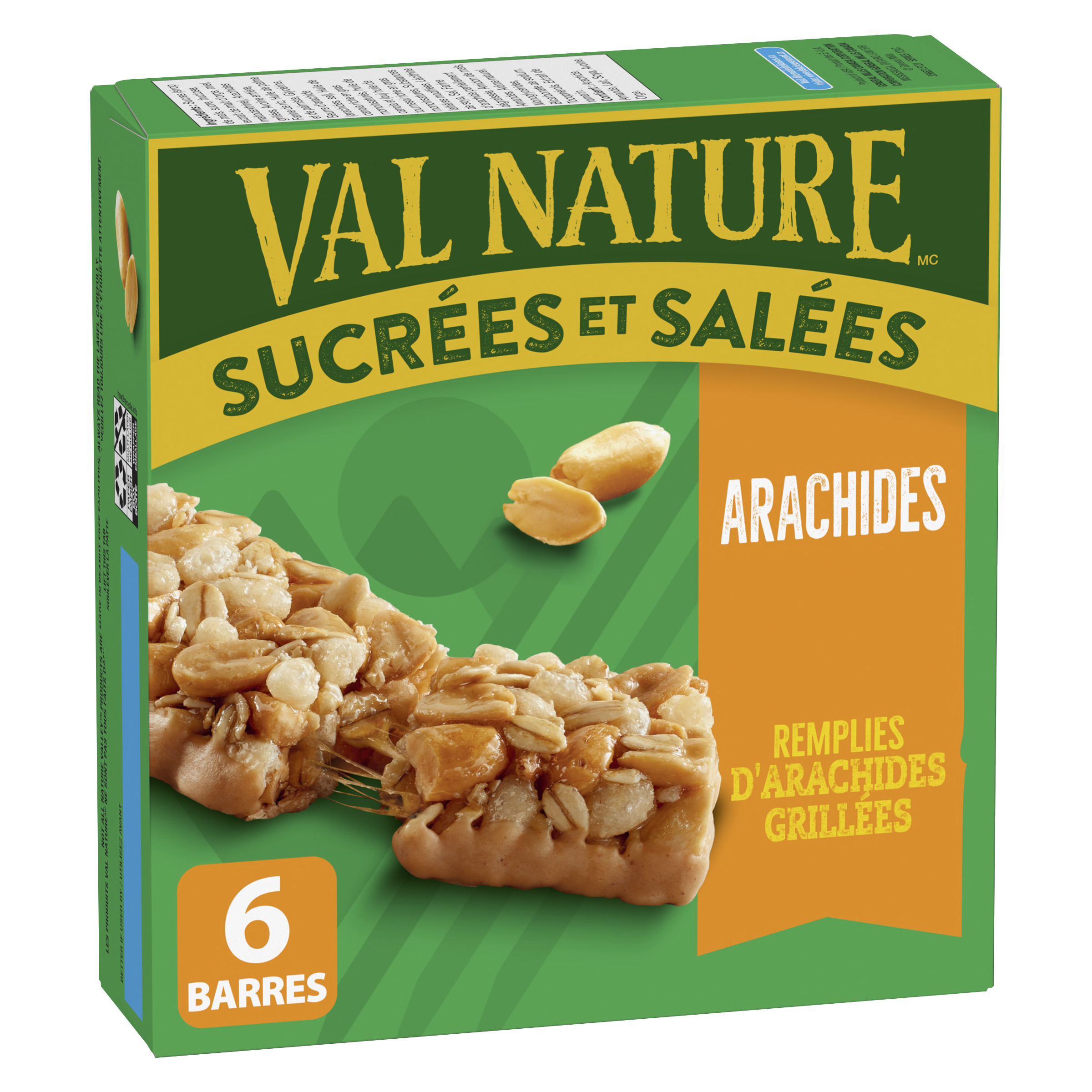Nature Valley Barres Granola, Noix Sucrées et Salées, Arachides, 6 Barres
