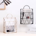 thumbnail image 3 of Nordic Newspaper Book Sundries Organizer Desktop Wall Mount Iron Storage Basket, 3 of 6