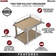 thumbnail image 4 of Rev-A-Shelf 2 Tier Bottom Pull Out Base Cabinet Organizer, 54BK-12SC-2-1, 4 of 12