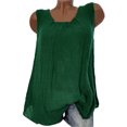 thumbnail image 1 of Timegard Camisoles Grande Taille pour Femmes Décontractées à Col Rond Sans Manches Haut Confortable de Couleur Unie Chandails de Base, 1 of 4