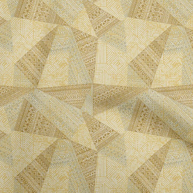 oneOone Velvet Yellow Fabric Abstracts Sewing Material Print Fabric By The Yard 58 Inch Wide