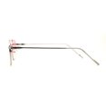 thumbnail image 4 of Mens Old School Double Bridge Narrow Rectangle Metal Rim Sunglasses Silver Pink, 4 of 4
