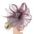 thumbnail image 4 of Women Hat Headwear Church Feather Clip Fascinators Hat Wedding Party Cap For, 4 of 4