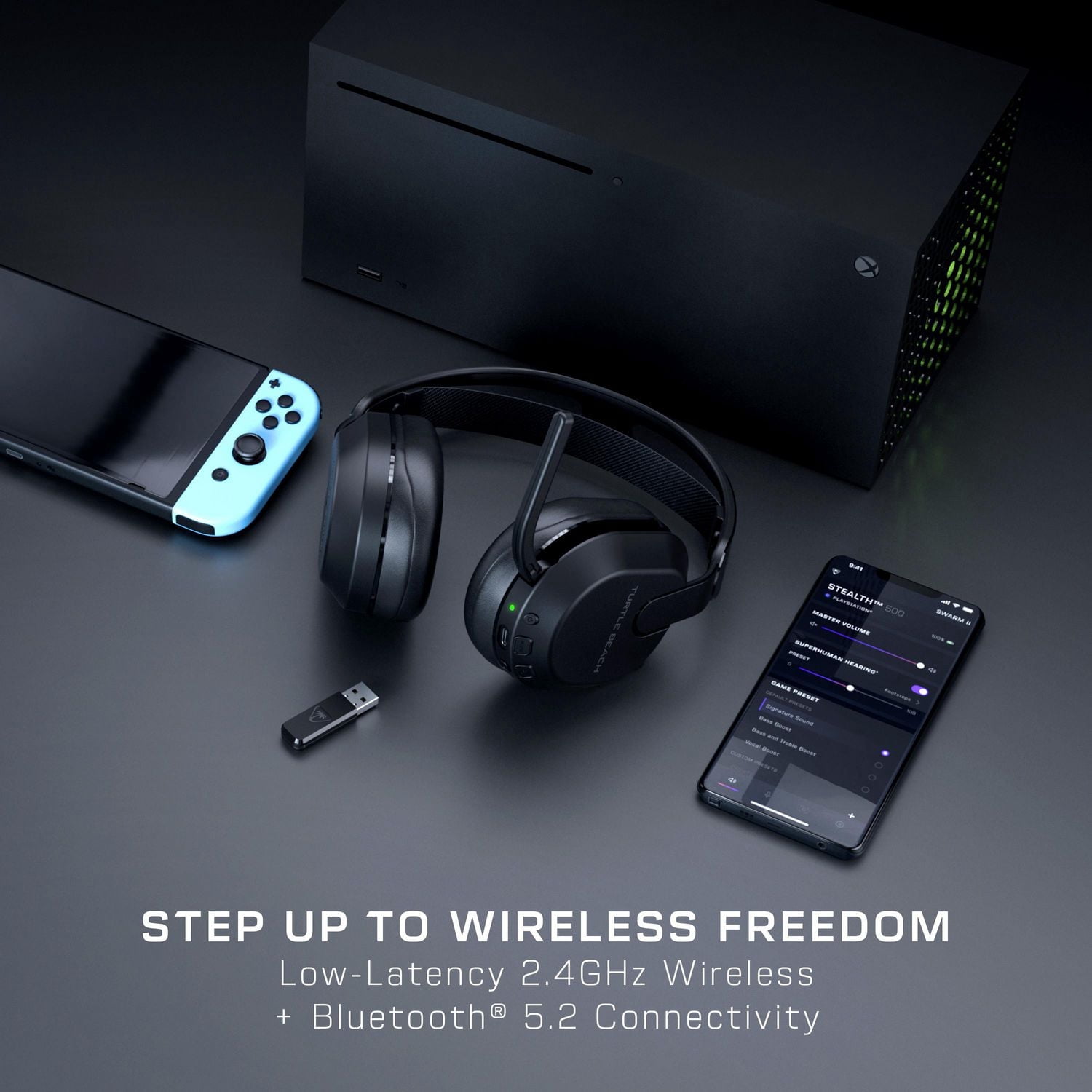 Turtle Beach® Stealth™ 500 – Noir Xbox Series X|S et Xbox One Bluetooth® : iOS, Android, PC, et autres appareils équipés du Bluetooth®