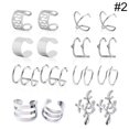 thumbnail image 2 of 8 Pairs Ear Cuff Earrings Creative Clip Cartilage Earrings Non Pierced Earrings, 2 of 10