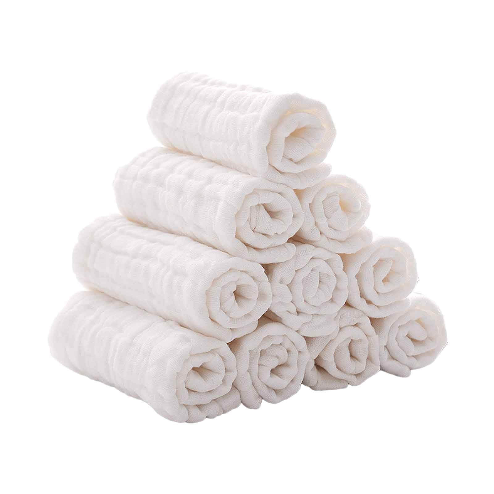 Binwennn 10PCS Baby Muslin Washcloths Muslin Baby Wipes Soft Baby Face Towel For Sensitive Skin Baby Registry As Shower Towel Set Men And Bathroom Towels Soft Bathroom Towels Thick Towels Friendly