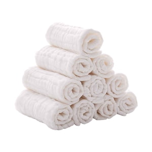 Binwennn 10PCS Baby Muslin Washcloths Muslin Baby Wipes Soft Baby Face Towel For Sensitive Skin Baby Registry As Shower Towel Set Men And Bathroom Towels Soft Bathroom Towels Thick Towels Friendly