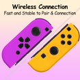 thumbnail image 2 of Switch Controller for Nintendo Switch, Switch Remote Control supports Dual Vibration/Motion Control/Screenshot/Wake-up (Purple & Orange), 2 of 15