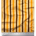 thumbnail image 1 of Soimoi Georgette Viscose Fabric Stripe Block Printed Fabric 1 Yard 42 Inch Wide, 1 of 3