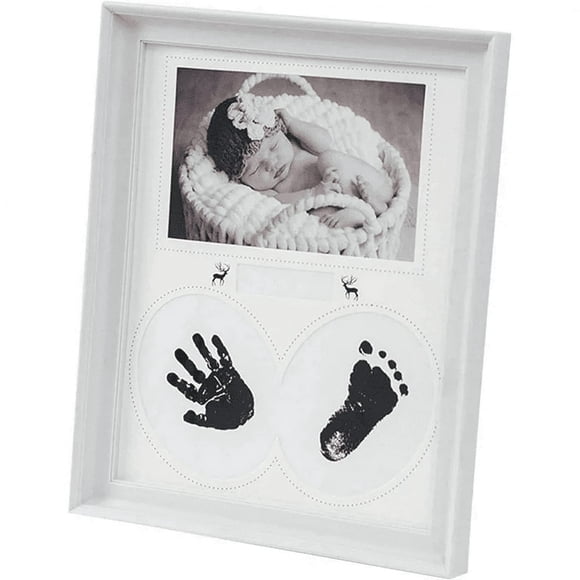 EIGTHTAIL Baby Handprint and Footprint Kit Keepsake Frame Baby first Year Picture Frame Month frame Baby Gifts Personalized Baby Shower Gifts Memory Art Picture Frames for Baby Registry