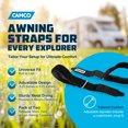 thumbnail image 2 of Camco Universal Fit 12 Inch Replacement Awning Strap Set with Metal D-Ring, 2 of 11