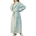 thumbnail image 1 of Timegard Womens Robe Soft Warm Fleece Bathrobe Solid Color Fall Winter Casual Loose Comfy Nightgowns, 1 of 3
