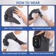 thumbnail image 3 of Ceinture Chauffante d'Épaule pour Masseur, Coussin Chauffant Sans Fil avec 3 Réglages de Température de Vibration, Attelle Ajustable avec Écran LED, 3 of 8