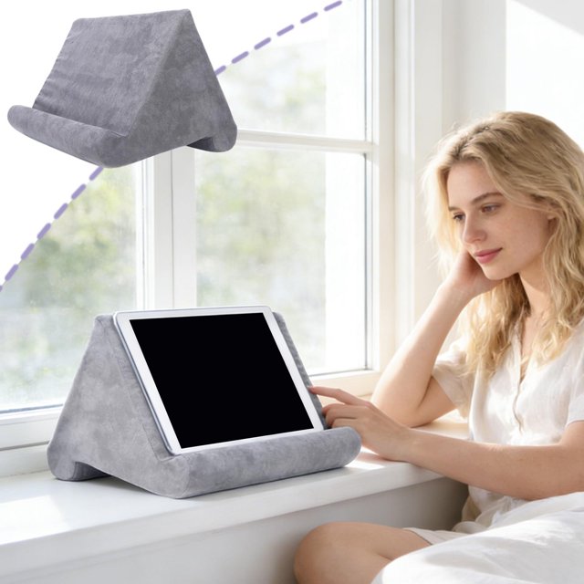 Birdeem Coussin de Lecture Support pour Tablette Téléphone, Coussin de Genoux Multi-Angle pour Appareils, Support de Coussin de Lecture Portable et Doux pour Lit et Sofa