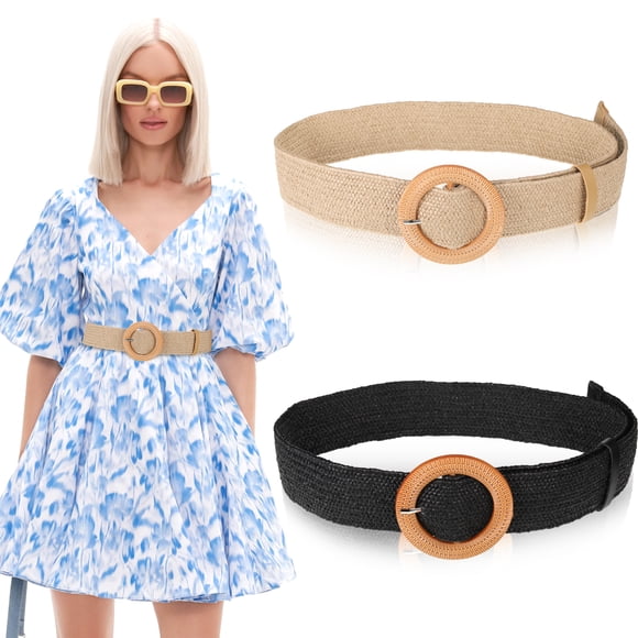 xinxixnxx Lot de 2/lot Grand Application Ceintures à la Mode pour Femmes Toute Robe Légères et Durables Ceinture pour Femmes 90CM 1Ensemble
