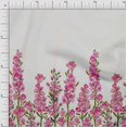 thumbnail image 1 of oneOone Georgette Viscose Fabric Leaves & Pink Floral Panel Printed Craft Fabric BTY 42 Inch Wide, 1 of 3