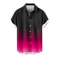 thumbnail image 1 of fatyb Button down Shirts for Men Short Sleeve Lightweight Beach Shirts Summer Gradient Collar Blouses, 1 of 4