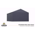 thumbnail image 4 of Arrow Elite 12 x 16 x 8 ft Anthracite Steel Storage Shed, 4 of 8