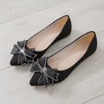 thumbnail image 3 of B91xZ Chaussures pour Femmes Bout Rond Chaussures Plates à Enfiler Ballerines pour Filles, Noir 7.5, 3 of 5