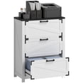 thumbnail image 1 of HOMCOM 3 Drawer File Cabinet Lateral Filing Cabinet for Home Office, White, 1 of 10