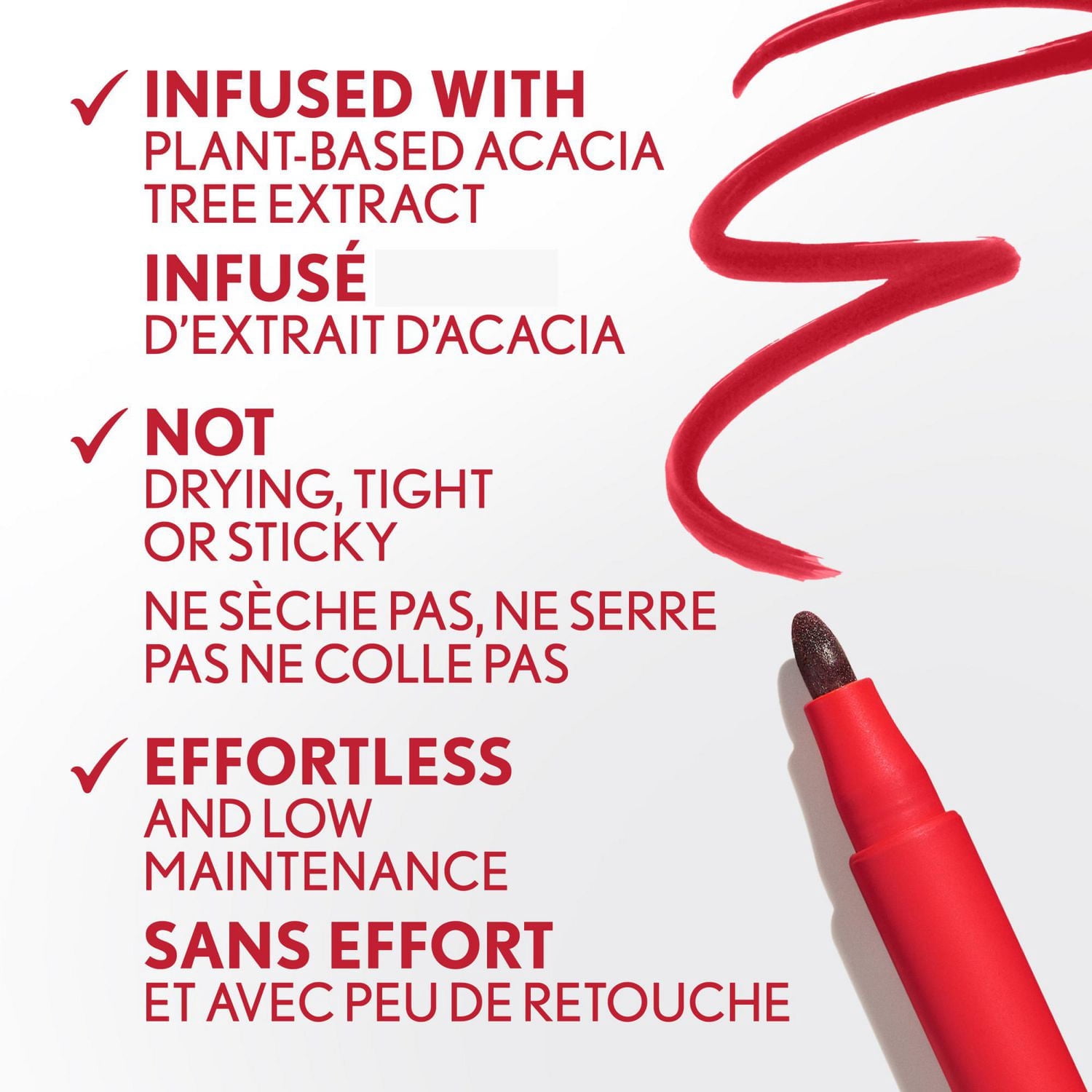 Covergirl Outlast Encre à Lèvres, Application Fluide, Pointe Précise Façon Crayon, Sans Transfert, Fini Satiné, Formule Vegan, Lot de 1, 1,8 ml