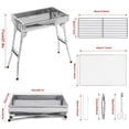 thumbnail image 3 of DJN Clearance Sale Barbecue Grill Grill Barbecue Portable BBQ Stainless Steel Folding BBQ Kabab Grill Camping Grill Tabletop Grill Hibachi Grill For Shish Kabob Portable Small Grill, 3 of 9