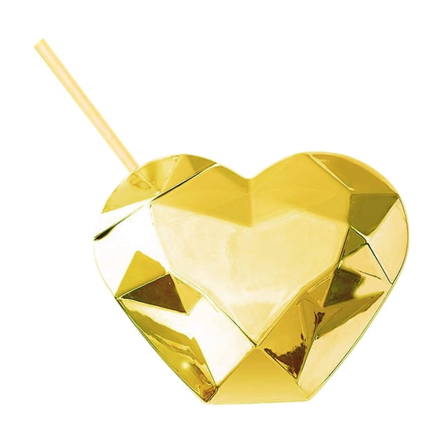 Gobelets Jaunes avec Couvercles et Pailles Verre à Boire Unique en Forme de Queue de Poisson Paillettes Gobelets Réutilisables pour Cadeaux de Fête Jaune Taille Unique