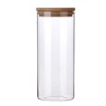 thumbnail image 1 of Bouteille de Rangement de Cuisine en Verre Transparent Cylindre Haut avec Couvercle, 1 of 5