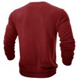 thumbnail image 4 of vdgthytj Plush Sweatshirt for Men Fall Comfy Warm Long Sleeve Crewneck Pullover Thick Padded Solid Color Tops, 4 of 7