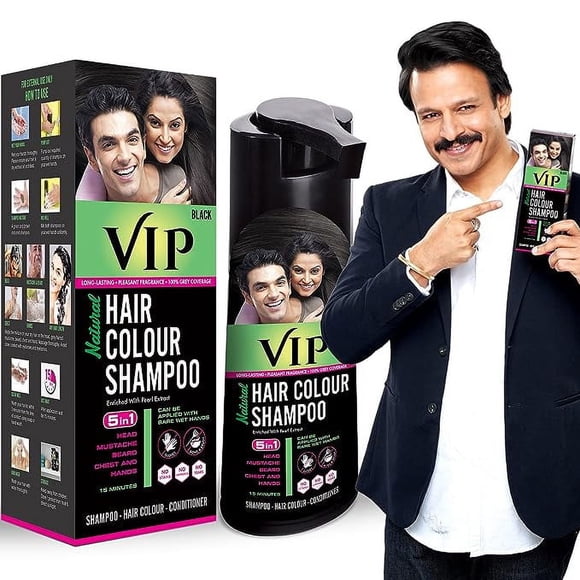 VIP Shampooing Colorant 3 en 1 pour Cheveux (180 ml / 6.08 fl oz)