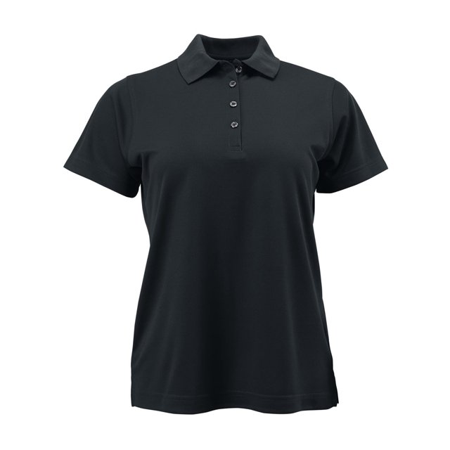 Paragon Polo en Maille Mini de Performance Saratoga pour Femmes, P, Noir