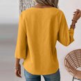 thumbnail image 4 of Yanlir Débardeur d'Été pour Femme à Manches Trois Quarts, Col Rond, Uni, Confortable, Décontracté, Sans Manches, Blouse Légère et Extensible, Yoga, Tenue Sportive (Jaune, M), 4 of 4