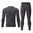 thumbnail image 5 of Mens Long Johns Thermal Set, Mens Solid Color Warm Thermal Underwear Set, 5 of 5