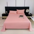 thumbnail image 1 of TOUMENY Solid Color Bed Sheets, Ultra Soft Washable Polyester Fabric, Fitted Sheet for Queen Size Mattress 180x230cm, 1 of 6