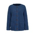 thumbnail image 2 of Innerwin Veste Cardigan pour Femmes Manteau de Fête à Manches Longues Duveteux Bleu Marine 3TG, 2 of 8