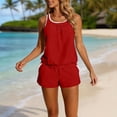 thumbnail image 3 of Pounoo Plus Size Tankini Swimsuits for Women Floral Two Piece Tummy Control Tank Tops and High Waisted Shorts Bathing Suits Gift, 3 of 9