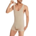 thumbnail image 1 of EOYWHK Mens Jumpsuits Athletic Compression Gym Workout Bodysuit Slim Fit Tank Seamless Stretch Relaxed Fit Undershirts Overalls, 1 of 4