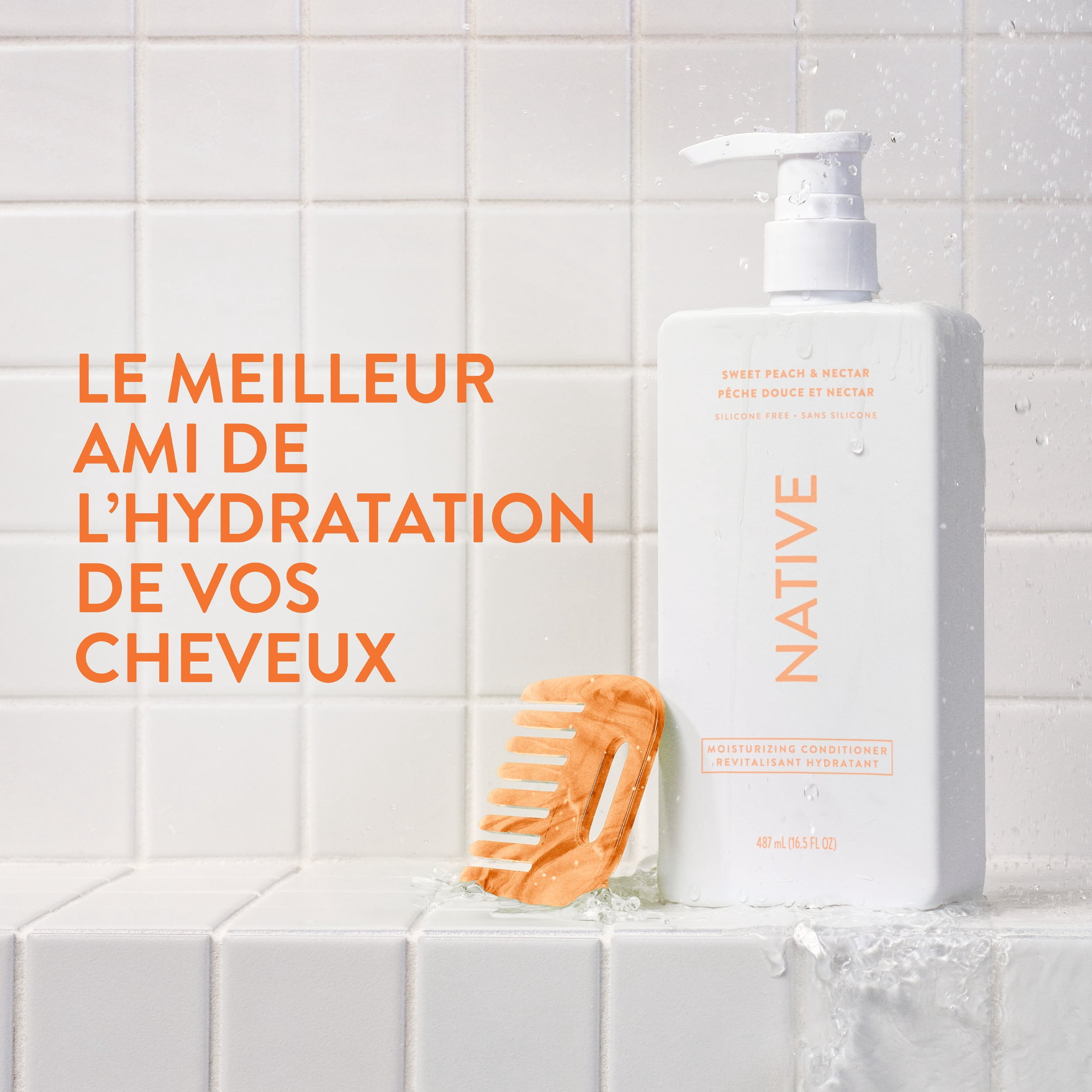 Revitalisant hydratant Native Pêche douce et nectar, 487 mL
